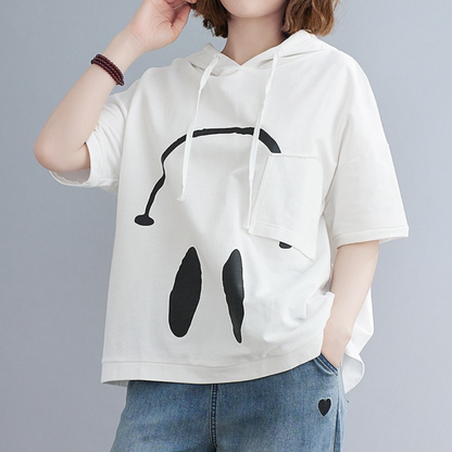 Monday Mood Short-Sleeve Hoodie