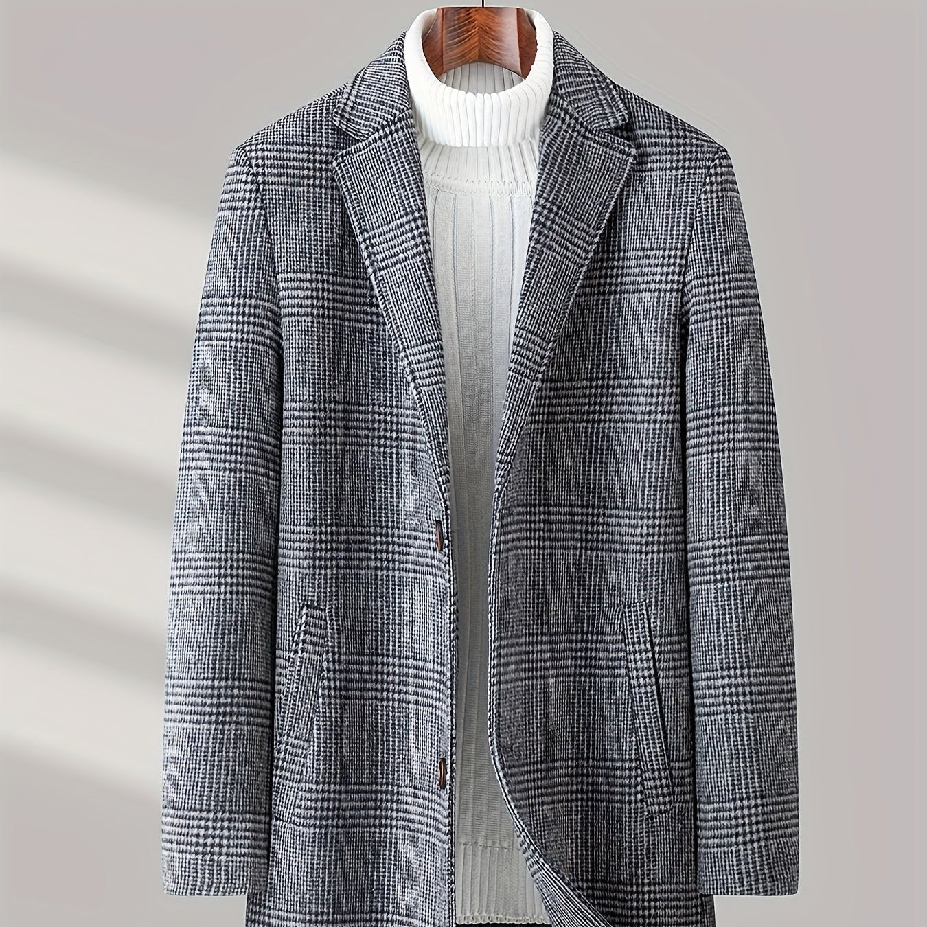 Rivello Checked Wool Overcoat