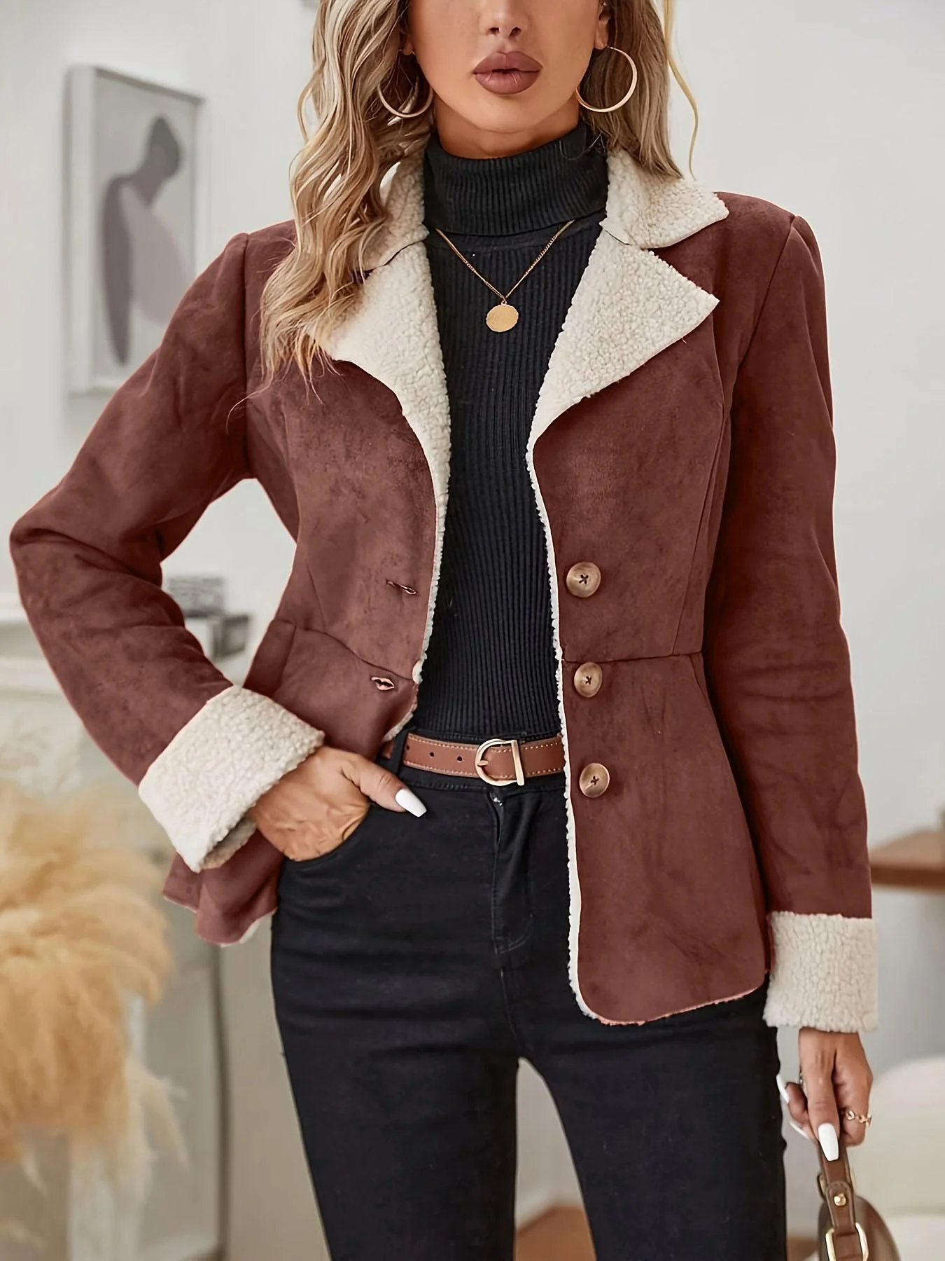 Sorrento Suede Shearling Jacket