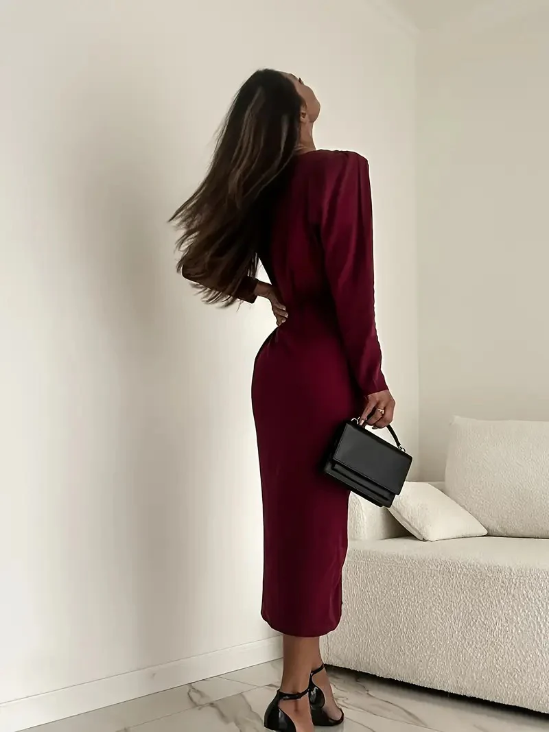 Valencia Ruched Midi Dress