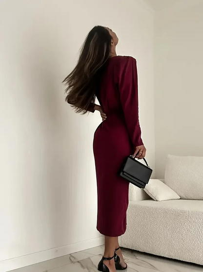 Valencia Ruched Midi Dress