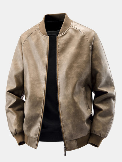 Ravenna Leather Bomber Jacket