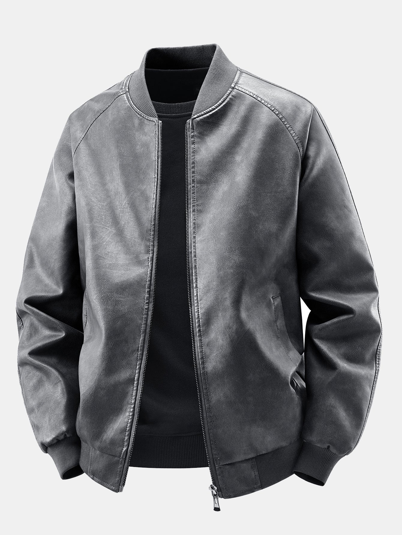 Ravenna Leather Bomber Jacket
