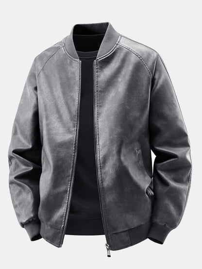 Ravenna Leather Bomber Jacket