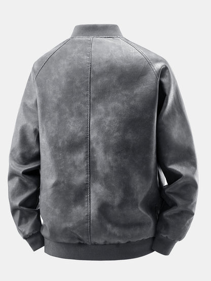 Ravenna Leather Bomber Jacket