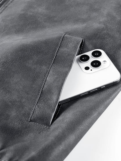 Ravenna Leather Bomber Jacket