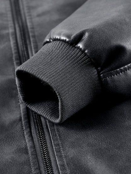 Ravenna Leather Bomber Jacket